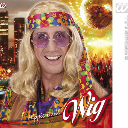 Feestaccessoires: Hippie-pruik "Flower"