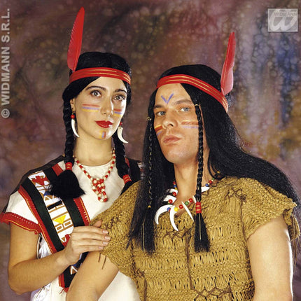 feestaccessoires: Indianenpruik