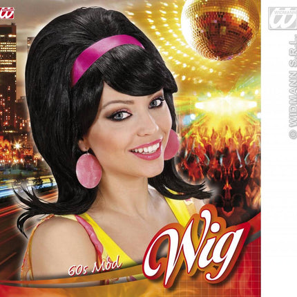 Feestaccessoires: Pruik 60-er jaren met haarband