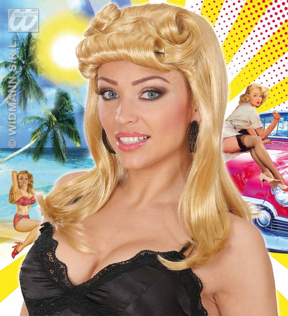 Feestaccessoires: Pruik Pin-up girl