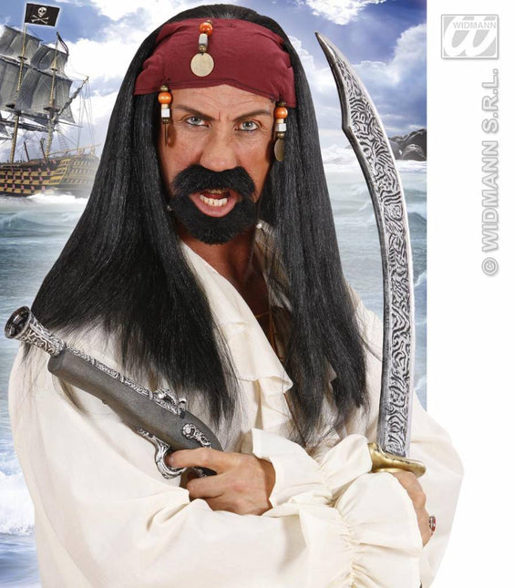 Feestaccessoires: Pruik Pirate of the Caribbean