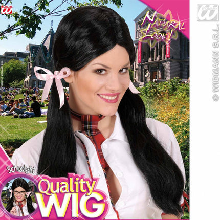 feestaccessoires: Pruik schoolmeisje