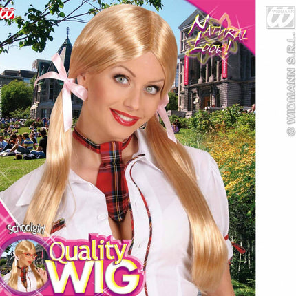feestaccessoires: Pruik schoolmeisje