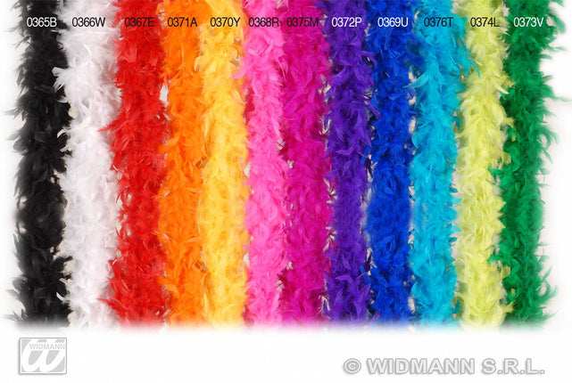 Licht blauwe veren boa