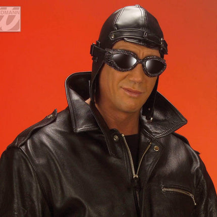 Party-accessoires: Hoed aviator, lederlook