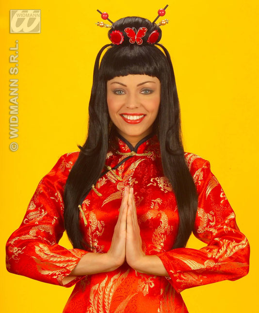 Party-accessoires: Pruik, China girl