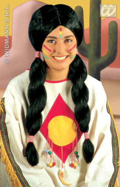 Party-accessoires: Pruik, Indiaan man / vrouw
