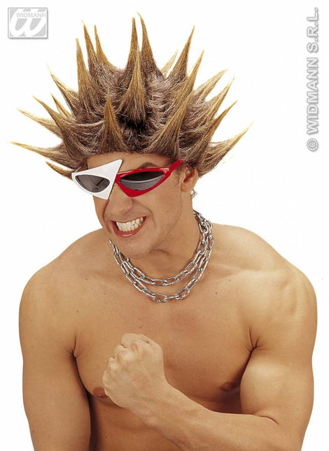 Party-accessoires: Pruik, punk
