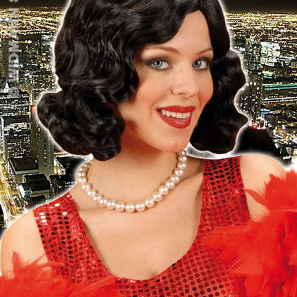 Party-accessoires: Pruik, Roaring 20s in verschillende kleuren