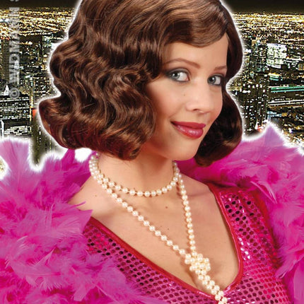 Party-accessoires: Pruik, Roaring 20s in verschillende kleuren