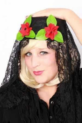 Party-accessoires: Spaanse hoed met kant