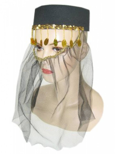 Party-accessoires: Suleika hoed (goud)