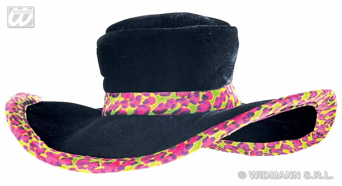 Party artikelen Neon funky hoed, buigbaar