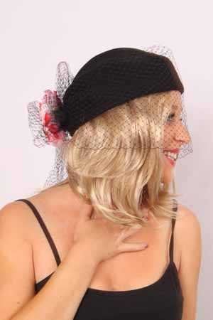 Party- & feest accessoires: Ouwe wievenhoedje met voille