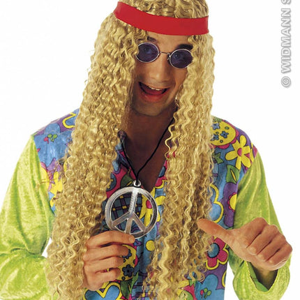 Party-kleding Hippie pruik met hoofdband