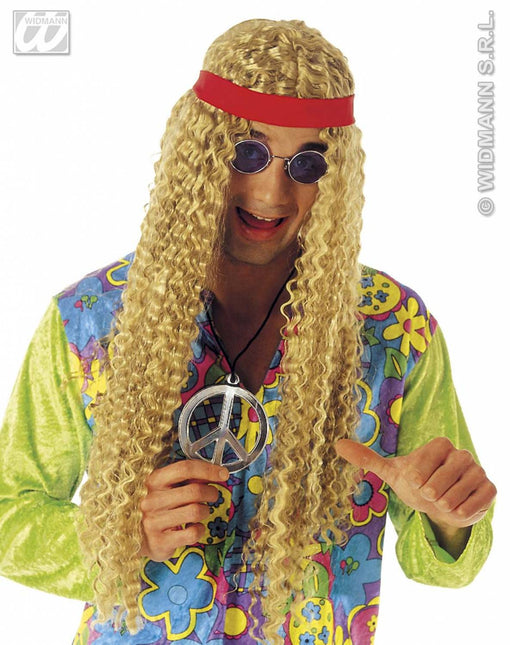 Party-kleding Hippie pruik met hoofdband