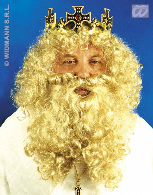 Party-kleding: Luxe pruik koning