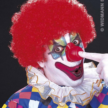 Party-kleding: Pruik, clown met krullen