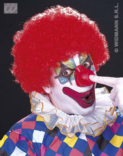 Party-kleding: Pruik, clown met krullen