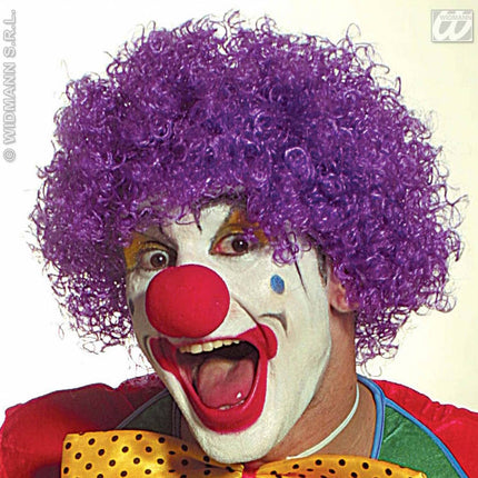 Party-kleding: Pruik, clown met krullen