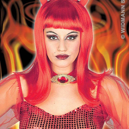Party-kleding: Pruik, Devilicia