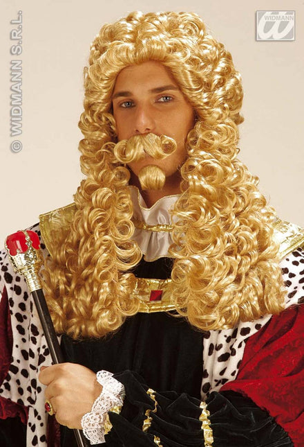 Party-kleding: Pruik, Francois verschillende kleuren