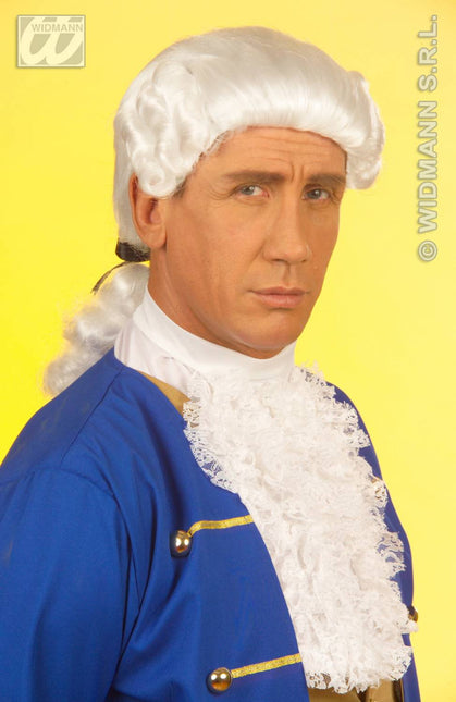 Party-kleding: Pruik, koloniaal man