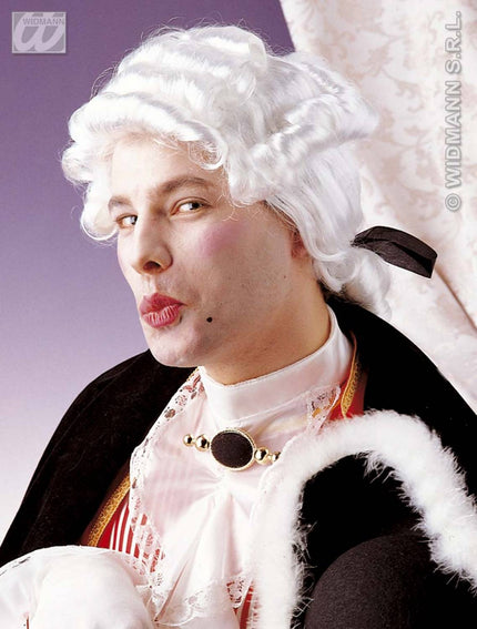 Party-kleding Pruik, luxe koloniaal, man