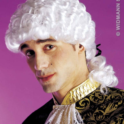 Party-kleding Pruik, markies wit