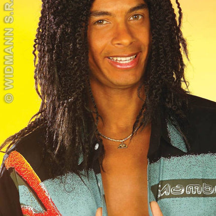 Party-kleding: Pruik, Rasta zwart