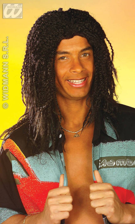 Party-kleding: Pruik, Rasta zwart
