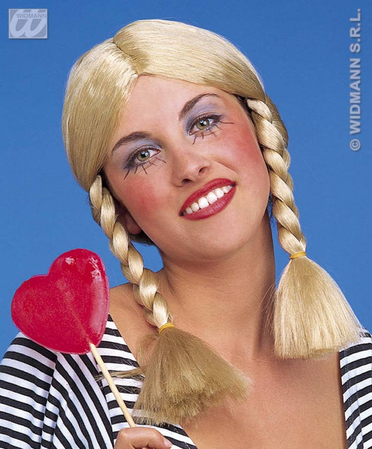 Party-kleding: Pruik, Wendy blond