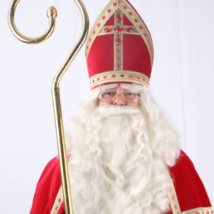 Sinterklaas-accessoires: Luxe staf messing (3-delig)