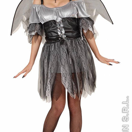 Vrijgezellen-kleding Sexy grijs/zwarte engel